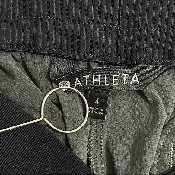 Athleta Mod Trekkie Crop Pants Size 4 Gray Black Pull On - Picture 5 of 8